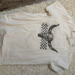 Bella Canvas White Short Sleeve Tee with Black Graphic